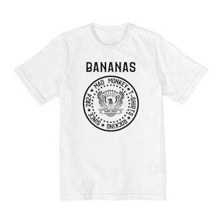 Camiseta Infantil Branca Punk Bananas - 10 a 14 anos