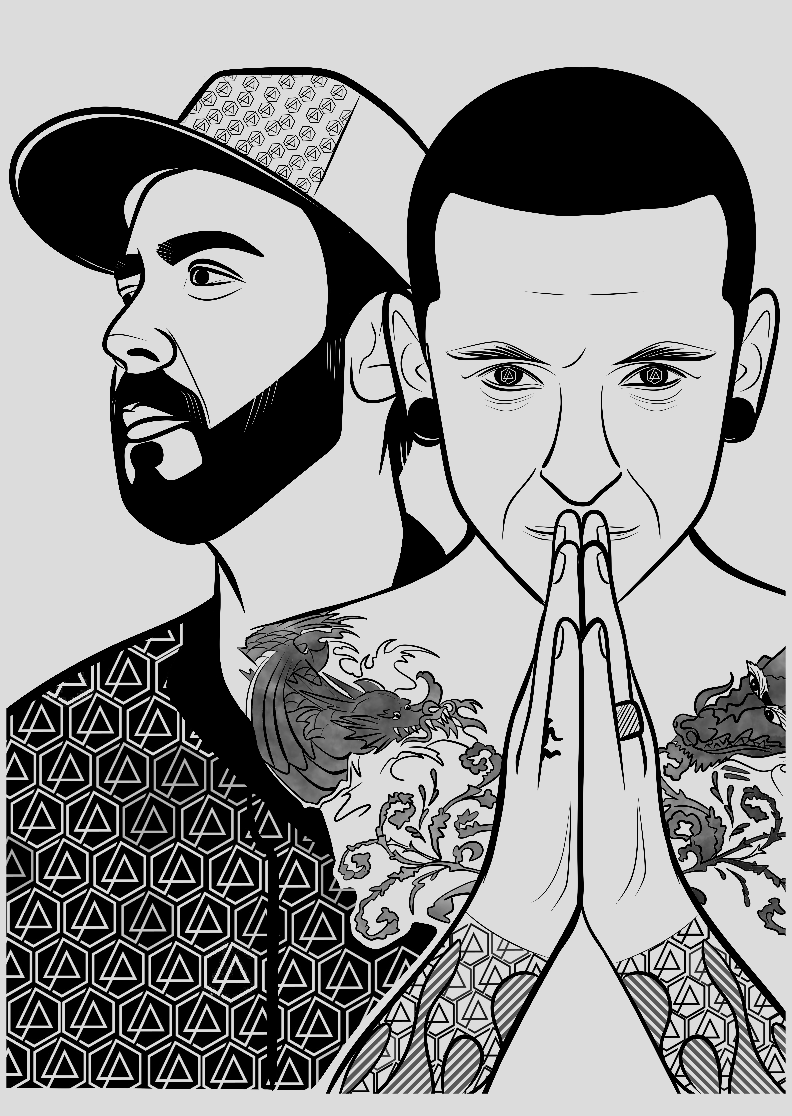 Poster Chester Bennington e Mike Shinoda