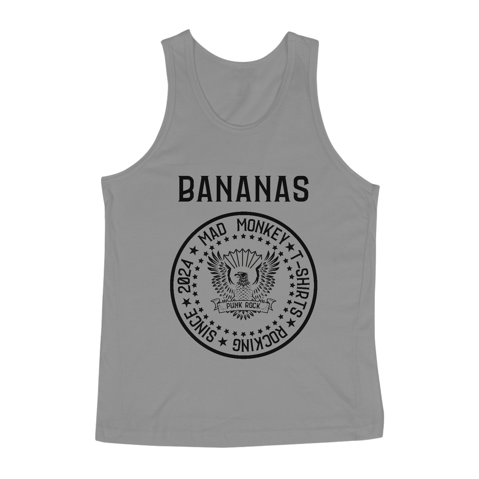 Regata  Punk Bananas Estampa Preta