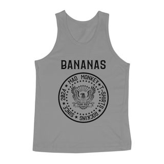 Regata  Punk Bananas Estampa Preta