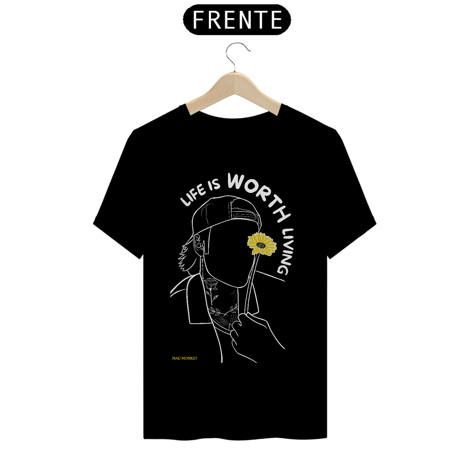 Camiseta Preta Justin Bieber - Life is Worth Living