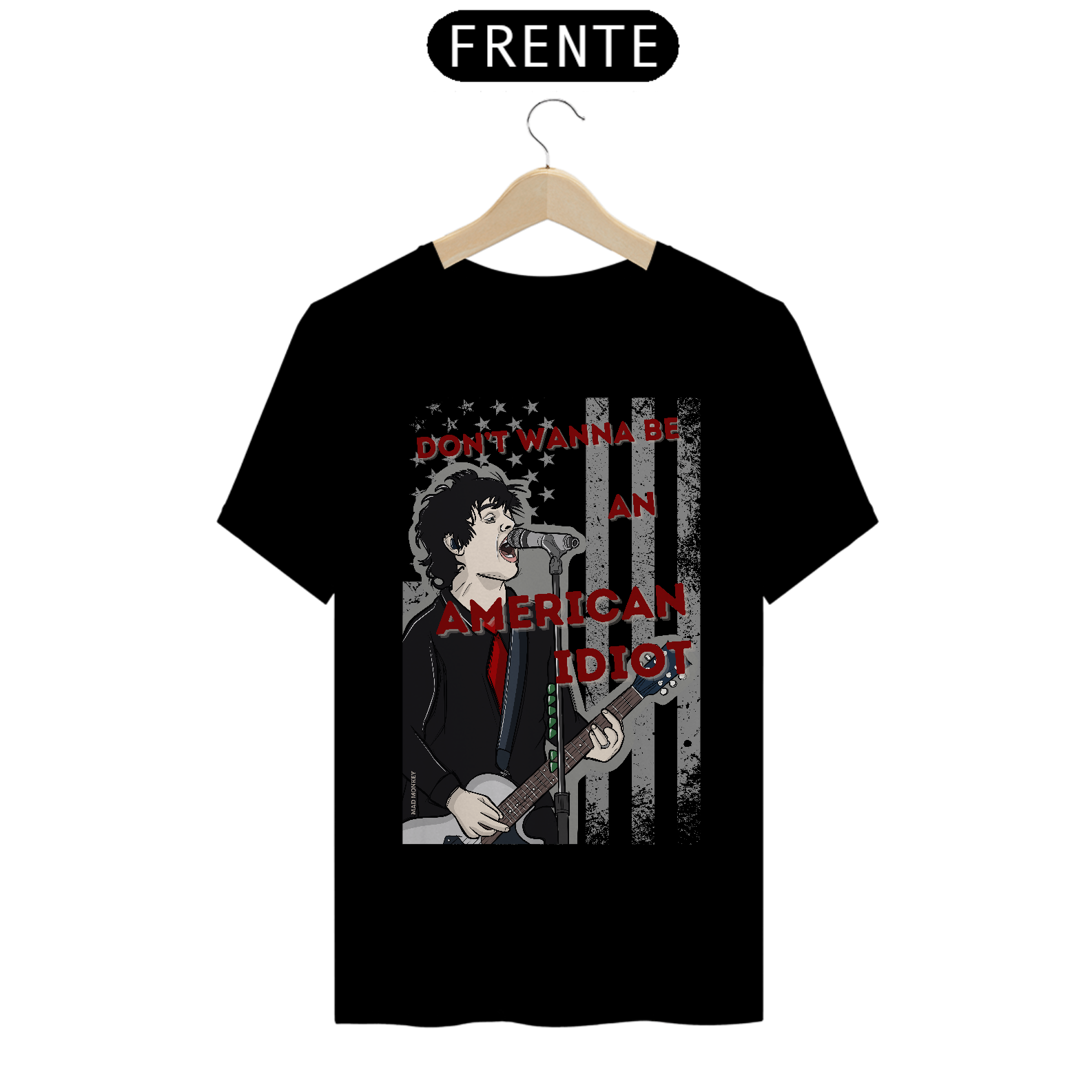 Camiseta Green Day Flag - American Idiot