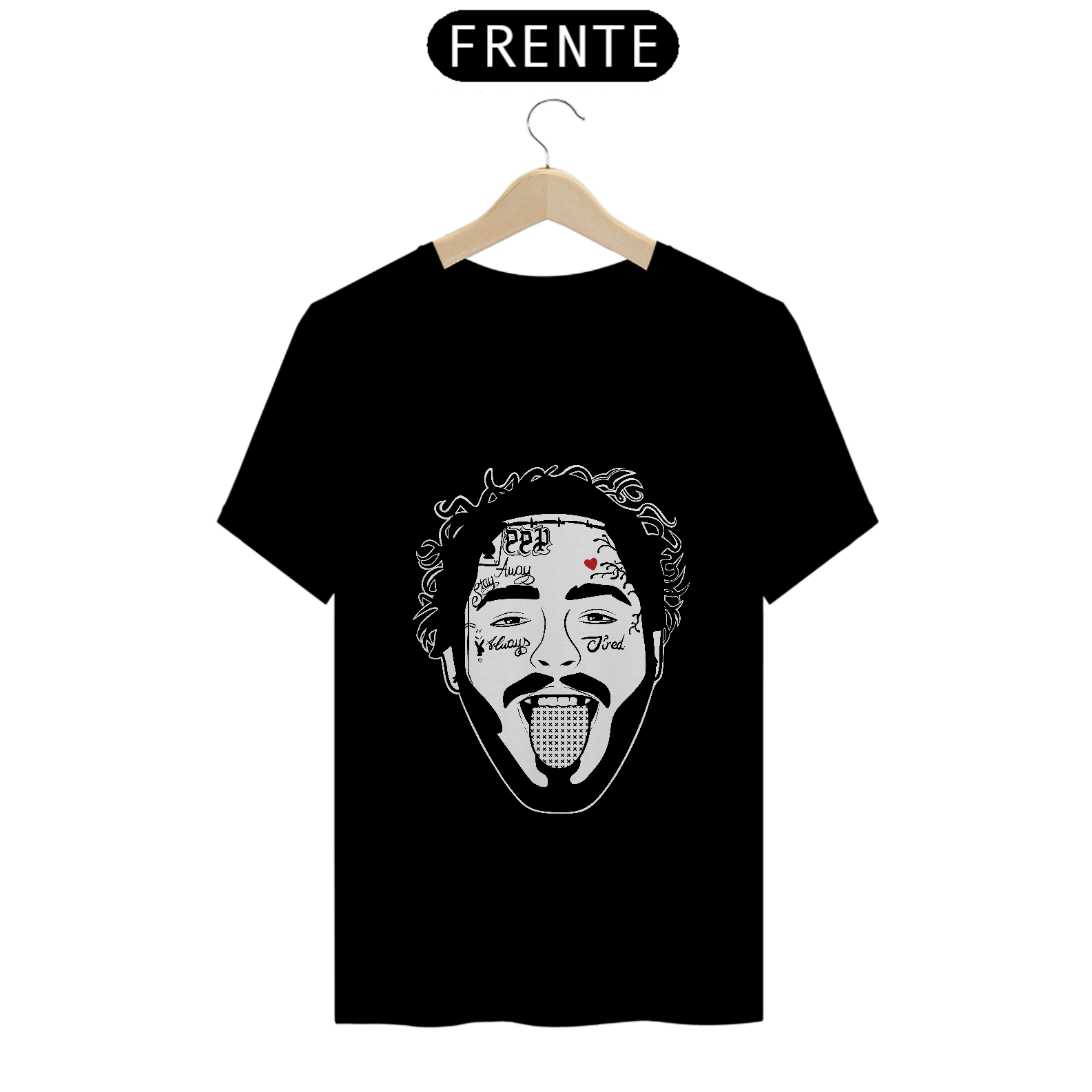 T Shirt escura Post Malone 