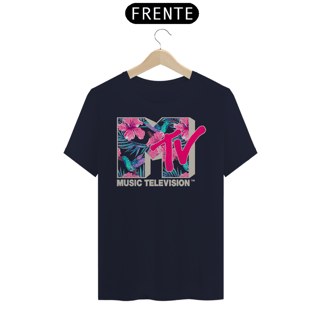 Nome do produtoMTV Hummingbird  Tropical Flower Logo Fill Graphic T-Shirt