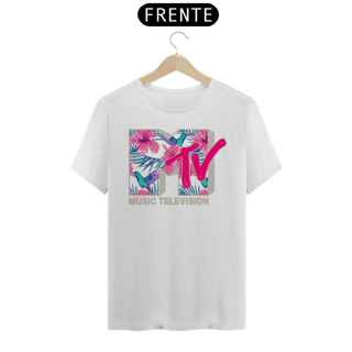 Nome do produtoMTV Hummingbird  Tropical Flower Logo Fill Graphic T-Shirt