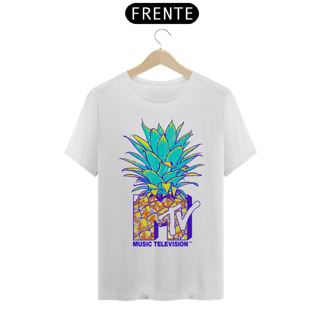 Nome do produtoMTV Pineapple Colorful Logo Music Television Graphic T-Shirt