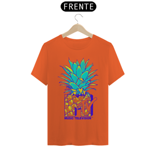 Nome do produtoMTV Pineapple Colorful Logo Music Television Graphic T-Shirt