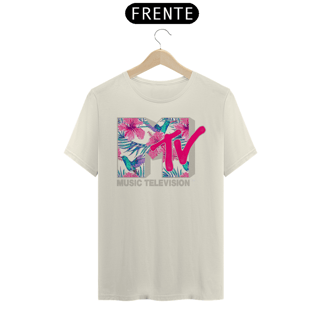 Nome do produtoMTV Hummingbird  Tropical Flower Logo Fill Graphic T-Shirt