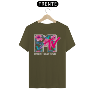 Nome do produtoMTV Hummingbird  Tropical Flower Logo Fill Graphic T-Shirt