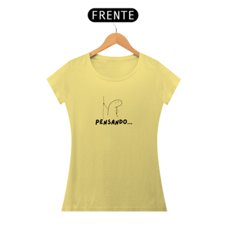 Nome do produto CAMISETA T SHIRT FEMININA ESTONADA - PENSANDO