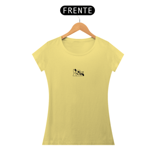 Nome do produto CAMISETA - T SHIRT FEMININA ESTONADA - CACHORRO AZTECA