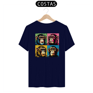Nome do produto CAMISETA MASCULINA COM ESTAMPA NAS COSTAS - MACACOS