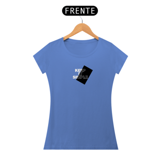 Nome do produto CAMISETA BABY LONG ESTONADA FEMININA - KEEP IT SIMPLE
