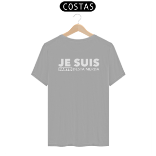 Nome do produto CAMISETA MASCULINA COM ESTAMPA NAS COSTAS - JE SUIS FARTO