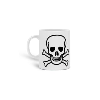 CANECA LOUÇA - CAVEIRA PIRATA