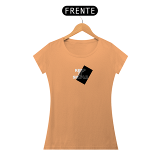Nome do produto CAMISETA BABY LONG ESTONADA FEMININA - KEEP IT SIMPLE