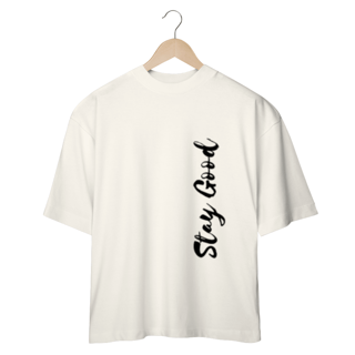 Nome do produto CAMISETA OVERSIZED COM ESTAMPA - STAY GOOD