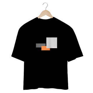 Nome do produto CAMISETA - T SHIRT OVERSIZED - QUADRADOS E RETÂNGULOS DA VIDA
