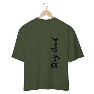 Nome do produto CAMISETA OVERSIZED COM ESTAMPA - STAY GOOD