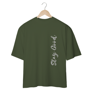 Nome do produto CAMISETA OVERSIZED COM ESTAMPA - STAY GOOD
