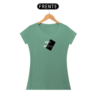 Nome do produto CAMISETA BABY LONG ESTONADA FEMININA - KEEP IT SIMPLE