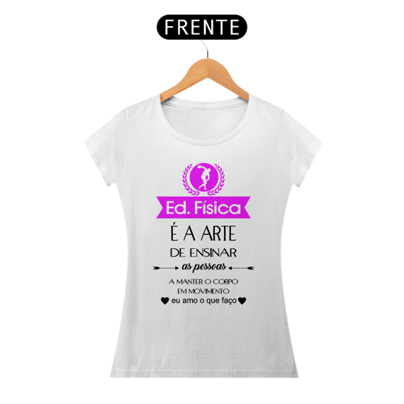 Camisa baby long Educação  Física é arte