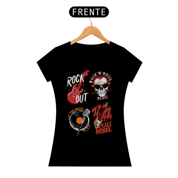 Camisa baby long Rock in Roll 