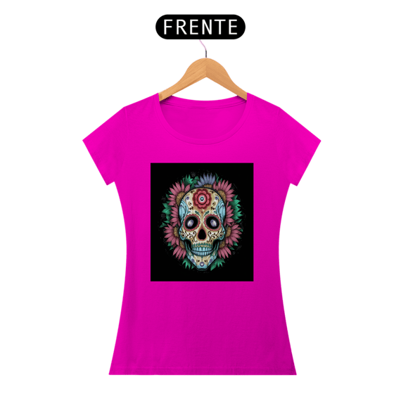 Camisa baby long Caveira mexica