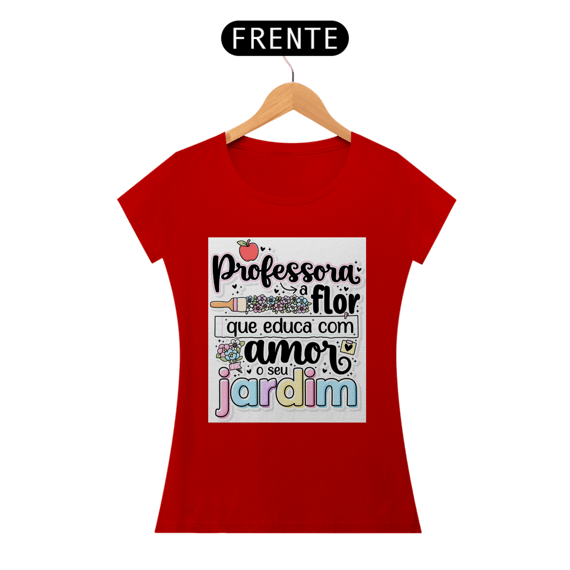Camisa baby long Professora flor que educa