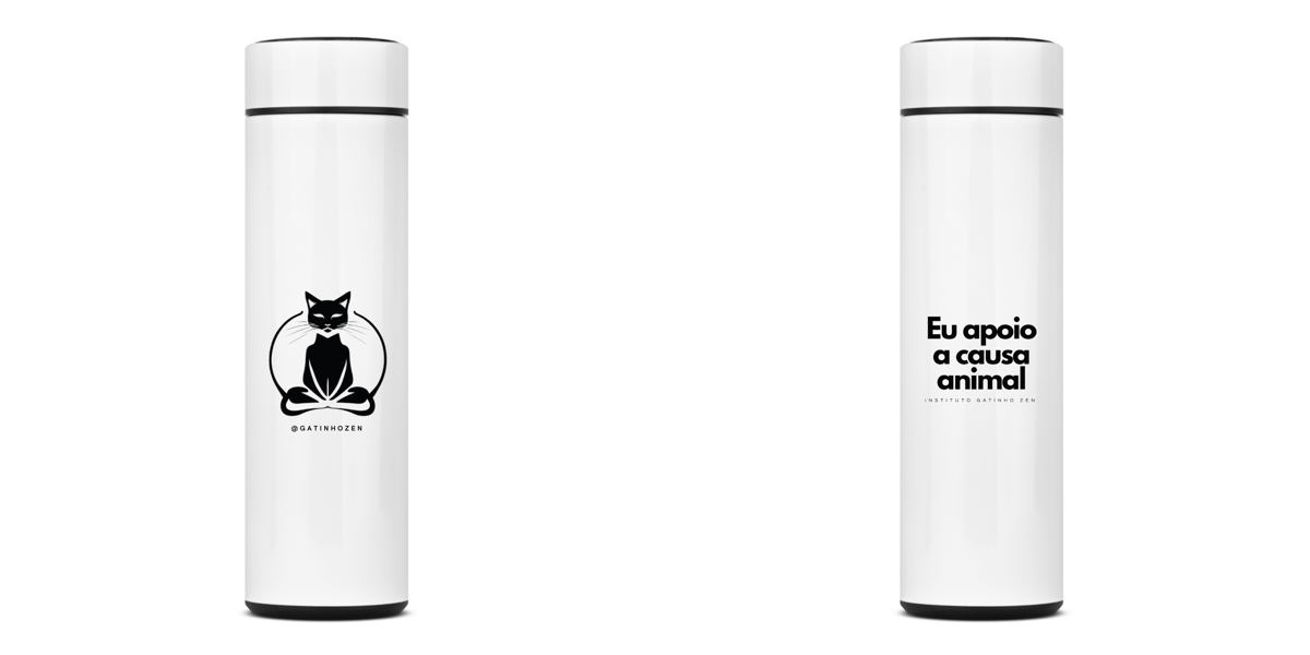 Nome do produto: Garrafa Térmica - Instituto Gatinho Zen