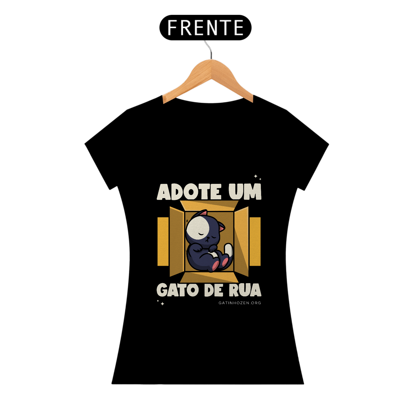 Camiseta de Gato -  Adote um Gato de Rua