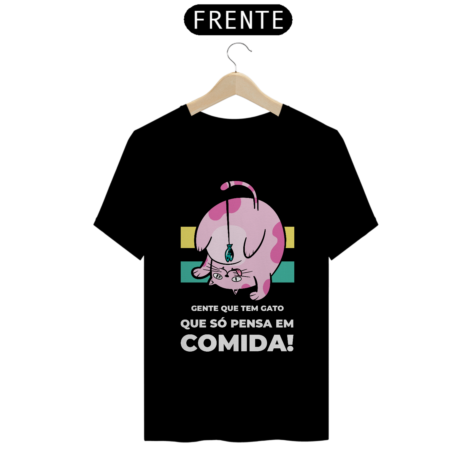 Camiseta de Gato -  Gente que tem gato que só pensa em comida