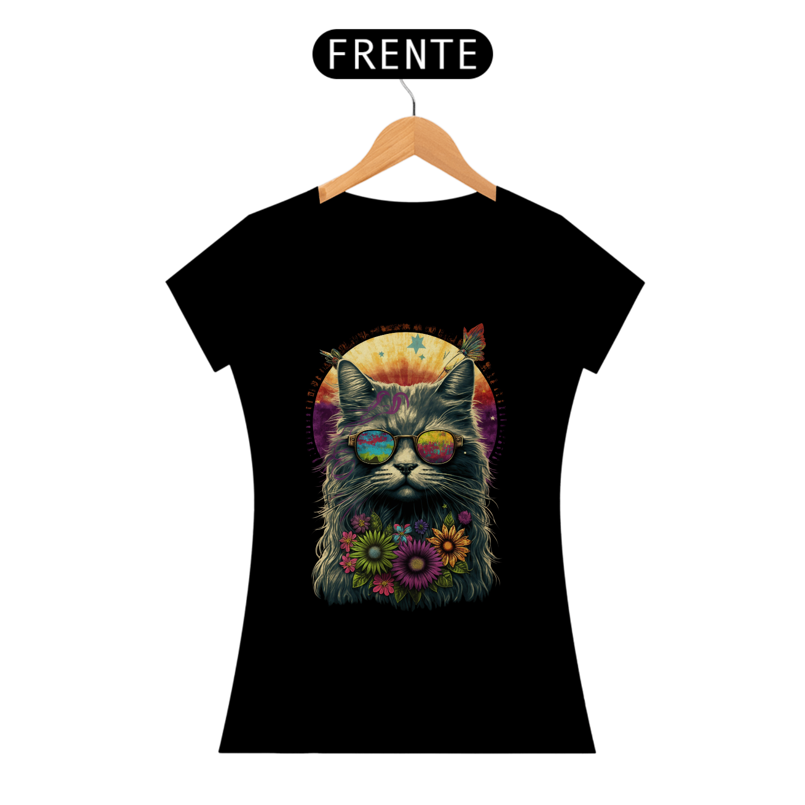 Camiseta de Gato -  Gato de Óculos