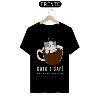 Camiseta de Gato -  Gato e Café