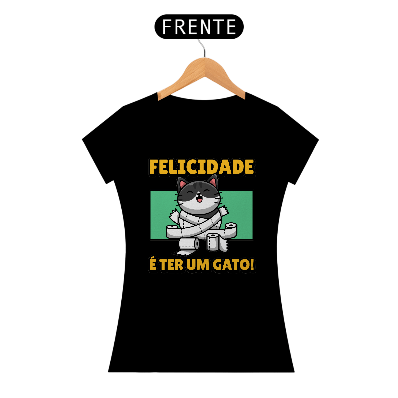 Camiseta de Gato -  Felicidade é ter um Gato