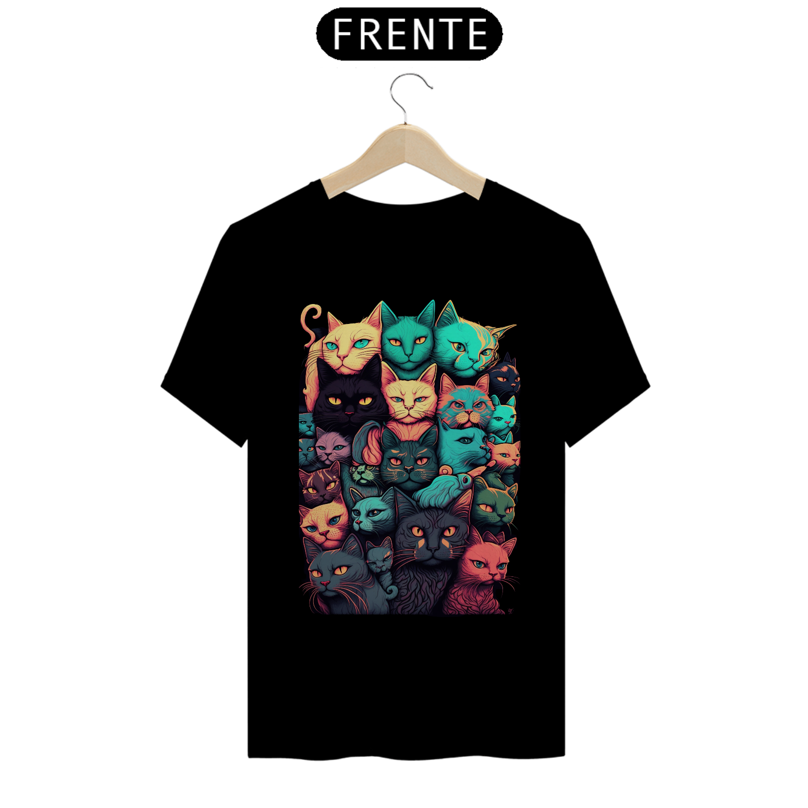 Camiseta de Gato -  Cat Faces