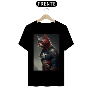 Camiseta de Gato - Capitão AmeriCat