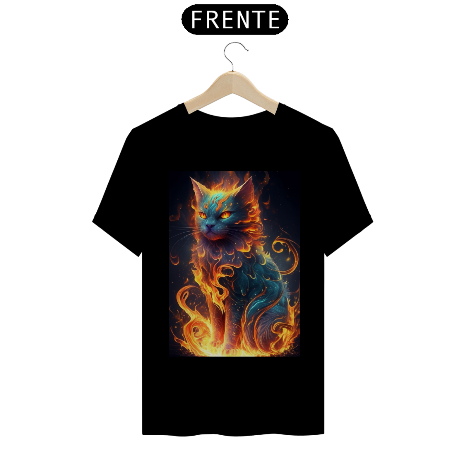 Camiseta de Gato - Fire Cat