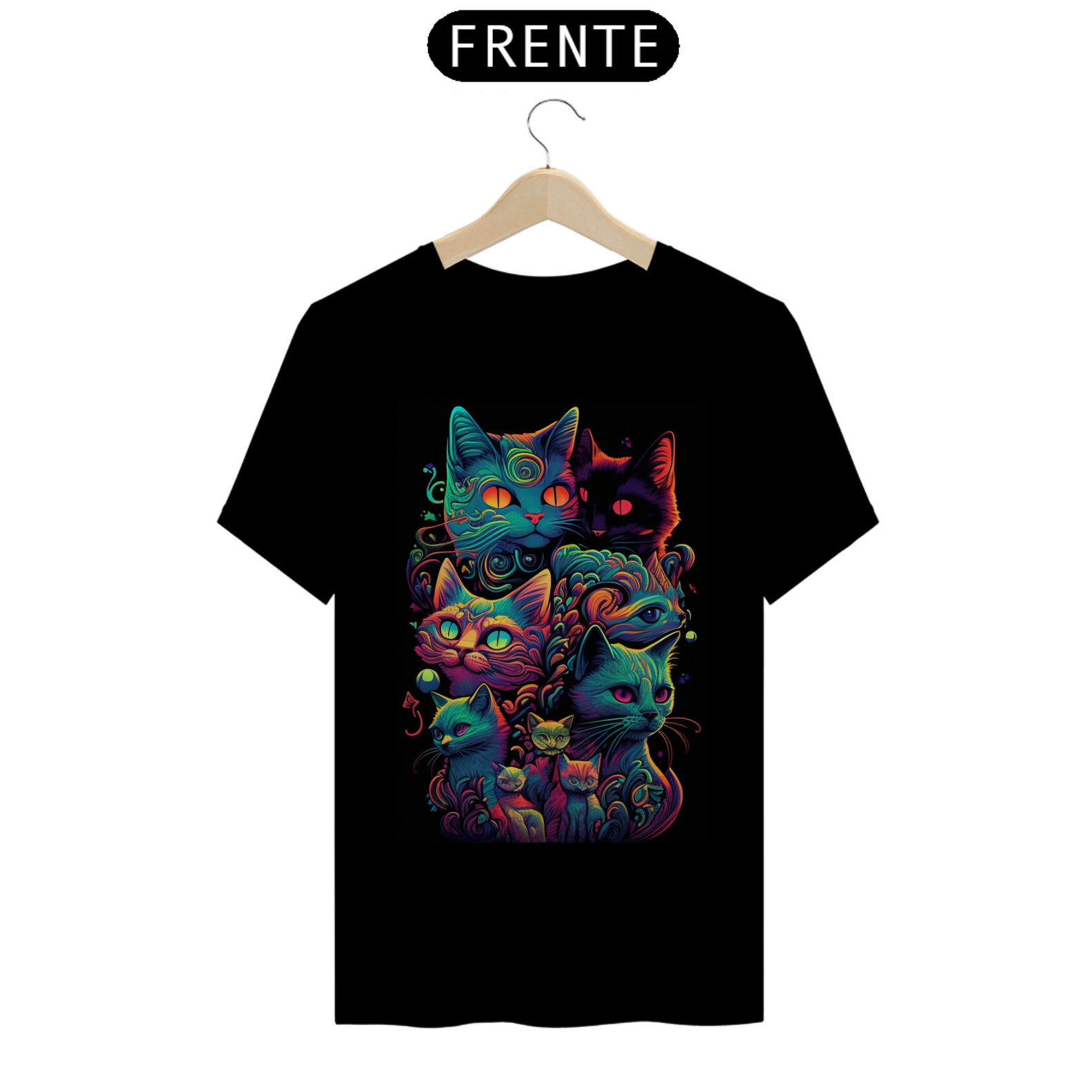 Camiseta de Gato - Gatos Psicodélicos