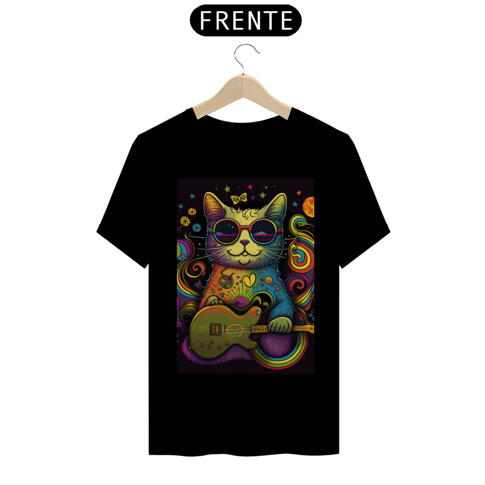 Camiseta de Gato - Psychedelic Cat