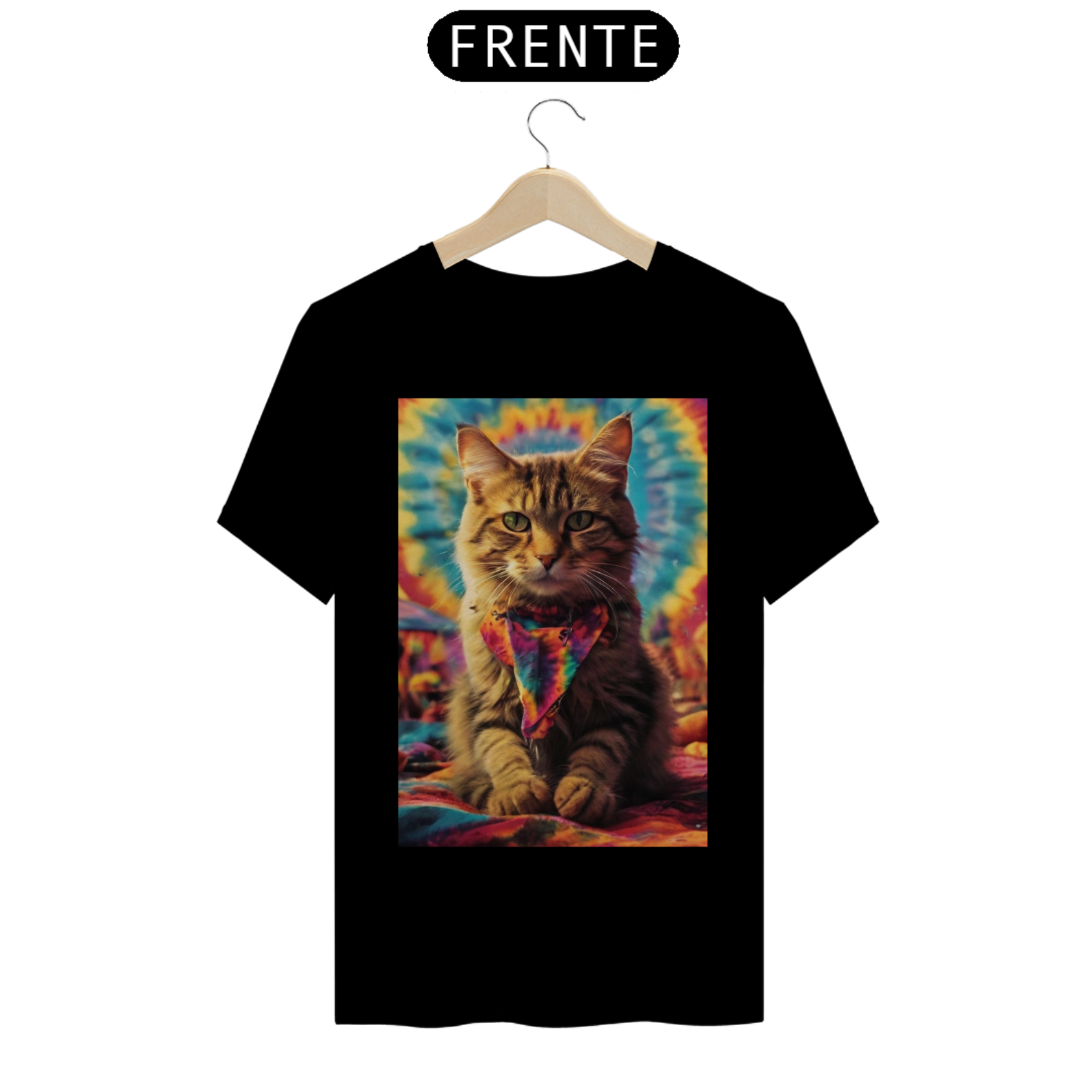 Camiseta de Gato - Tie Dye