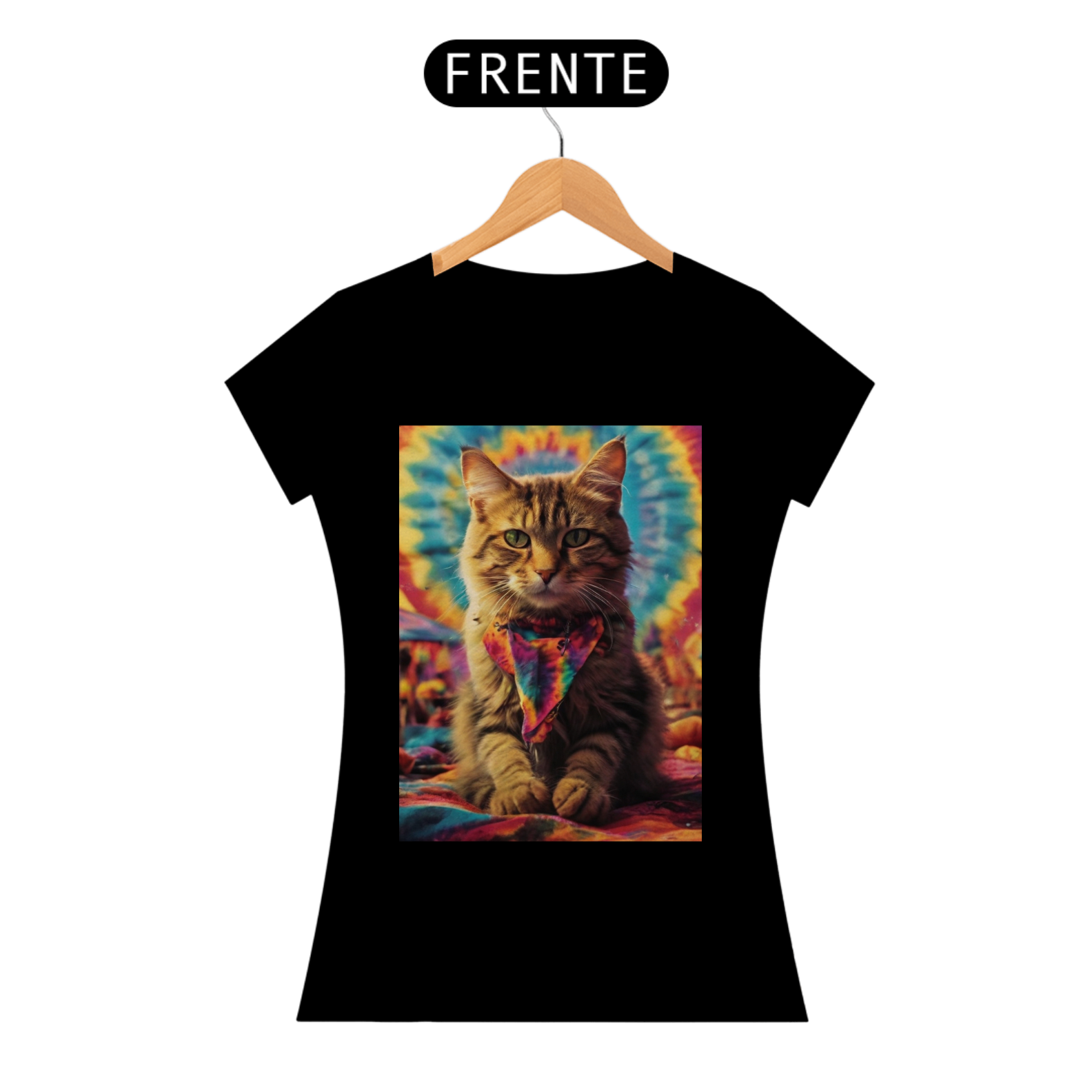 Camiseta de Gato - Tie Dye