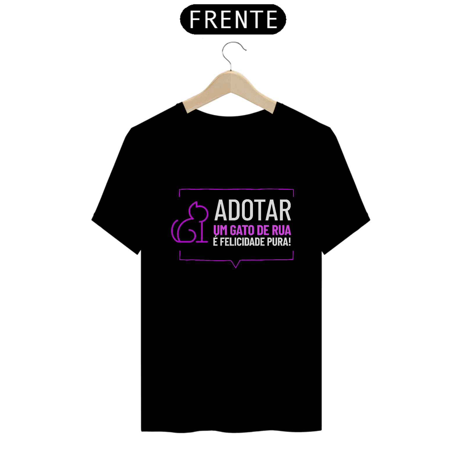 Camiseta de Gato - Adotar um gato de Rua