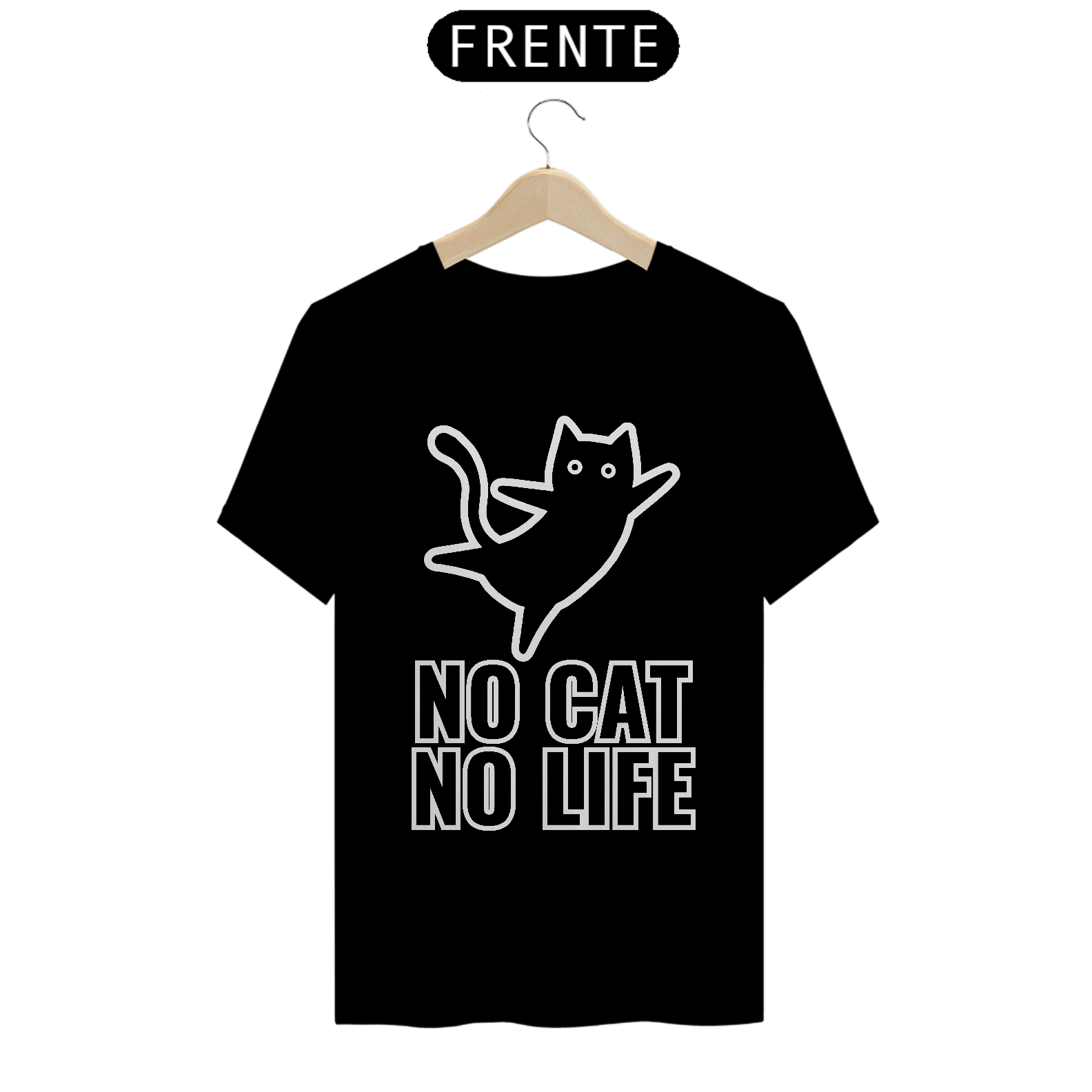 Camiseta de Gato - No Cat No LIfe