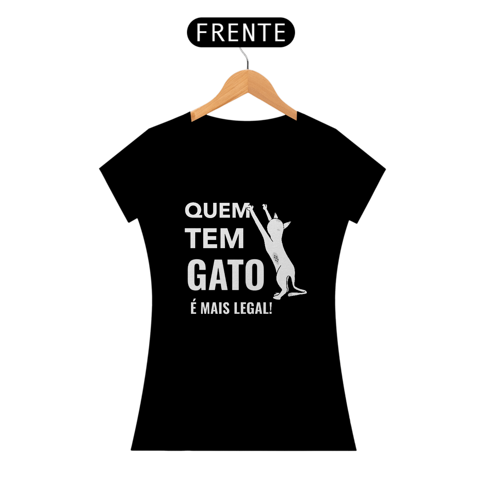 Camiseta de Gato - Quem tem gato é mais legal!