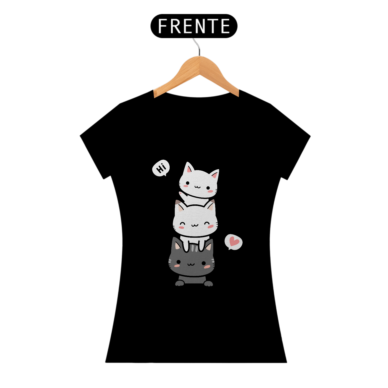 Camiseta de Gato - Three Cats