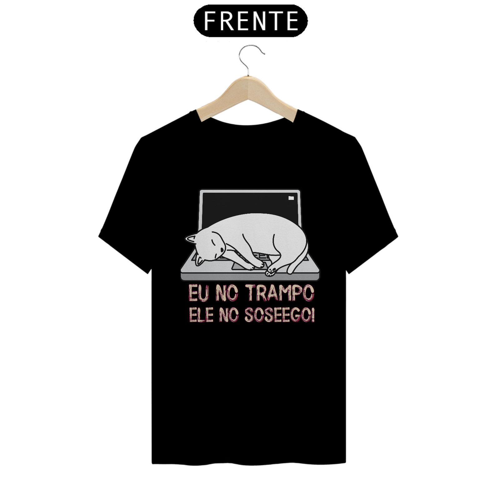 Camiseta de Gato - Eu no Tramp, ele no sossego!