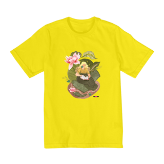 Nome do produto Camiseta Infantil - de 10 a 14 anos - Capa do livro (Lama e Lótus)
