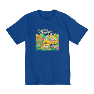 Nome do produto Camiseta infantil - de 2 a 8 anos - Ônibus escolar animal