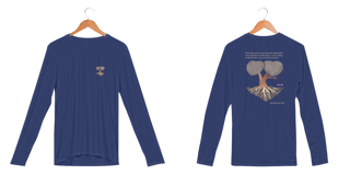 Nome do produto Camisa Manga Longa Dry UV - frente e costas - Árvore do amor (Lama e Lótus)